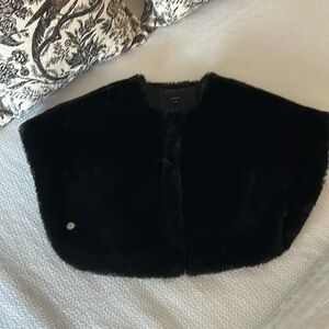 Faux Black Fur Cape